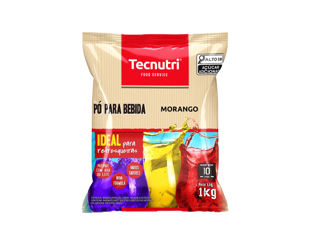 REFRESCO MORANGO TECNUTRI 1 KG (CX 10 PCT)